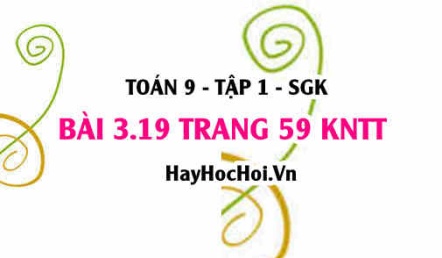 Bài 3.19 Toán 9 tập 1 SGK Kết nối tri thức